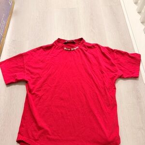 Palm Angels Red Classic Logo T-Shirt Rare Size Large